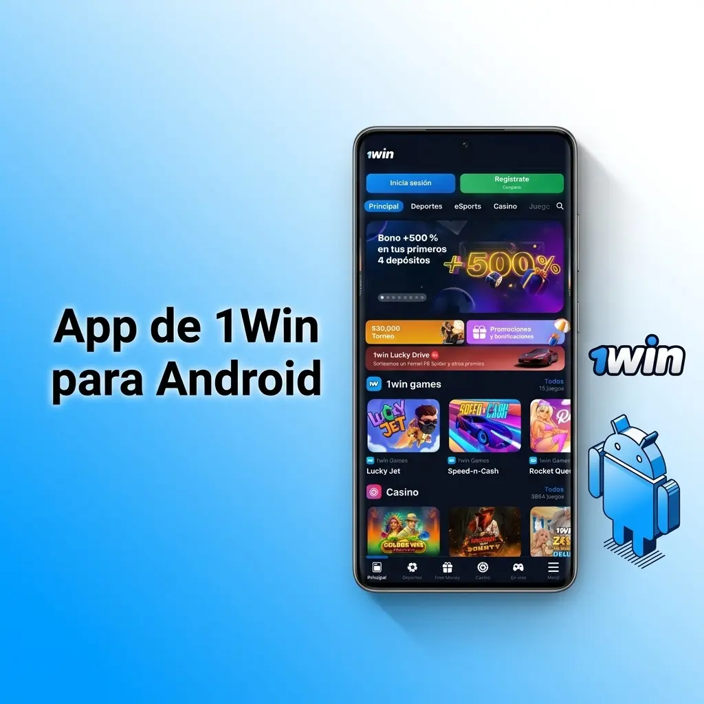 Descarga la app de 1Win para Android en APK, compatible con Android 5.0 o superior, fácil instalación en minutos.