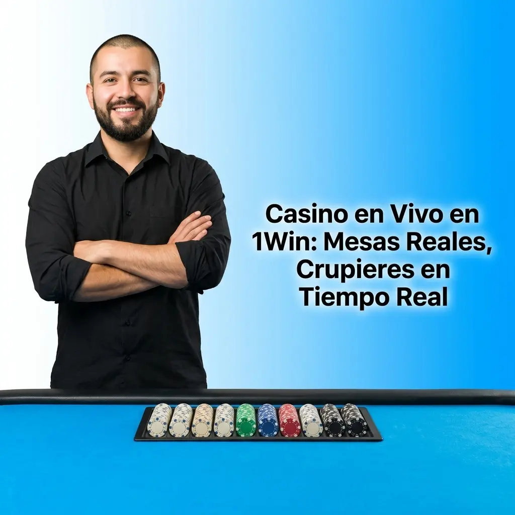 Mesa de casino en vivo con crupier profesional en 1Win: ruleta, blackjack y baccarat en tiempo real